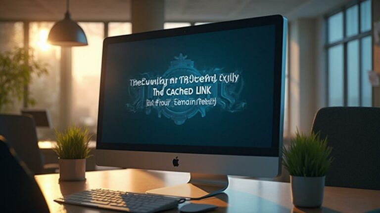 Computer screen displaying a mysterious message on a hidden link