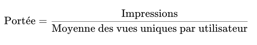 méthode de calcul portée